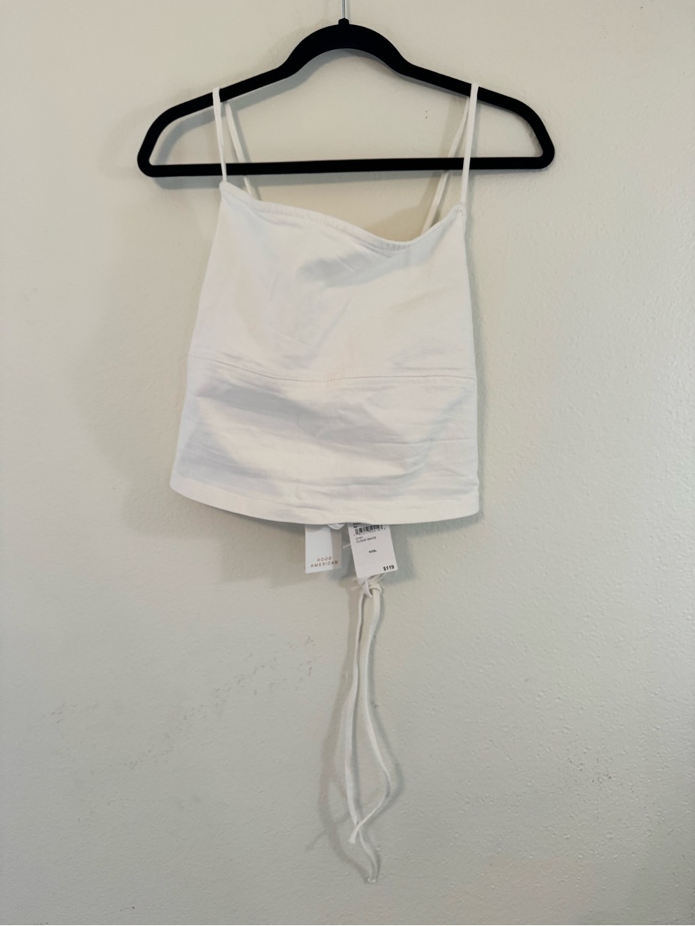 GOOD AMERICAN Tie Back Denim Crop Camisole - Picture 3 of 5